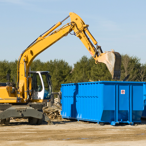 are there any restrictions on where a residential dumpster can be placed in Young